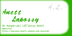 anett lapossy business card